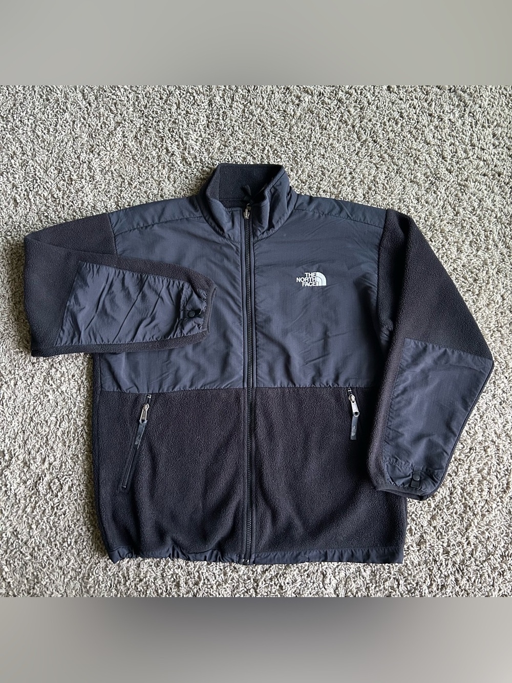 The North Face Y2K Approach Fleece Jacket YOUTH XL Black Denali Polartec FullZip